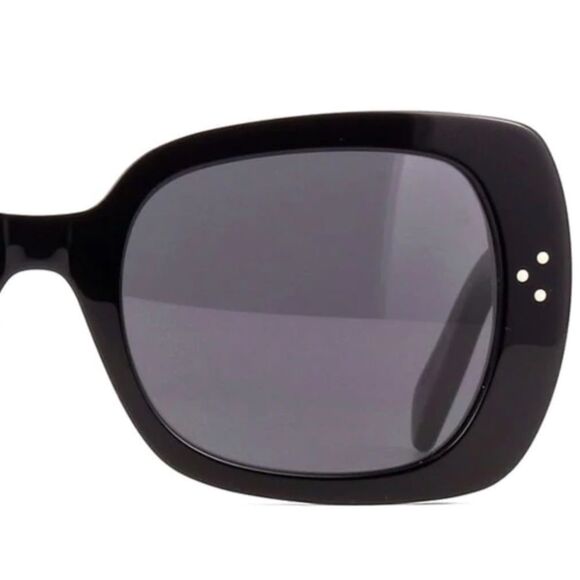 Celine Black Rectangular Square Large Monochrome Sunglasses - Picture 6 of 15